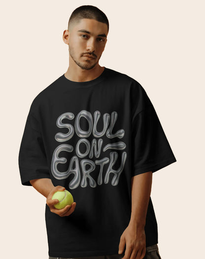 🌍 SOUL ON EARTH — Oversized Unisex T-Shirt