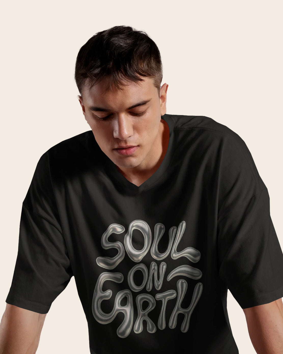 🌍 SOUL ON EARTH — Oversized Unisex T-Shirt